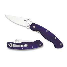 NAVAJA SPYDERCO MILITARY G-10 DARK BLUE
